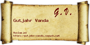 Gutjahr Vanda névjegykártya